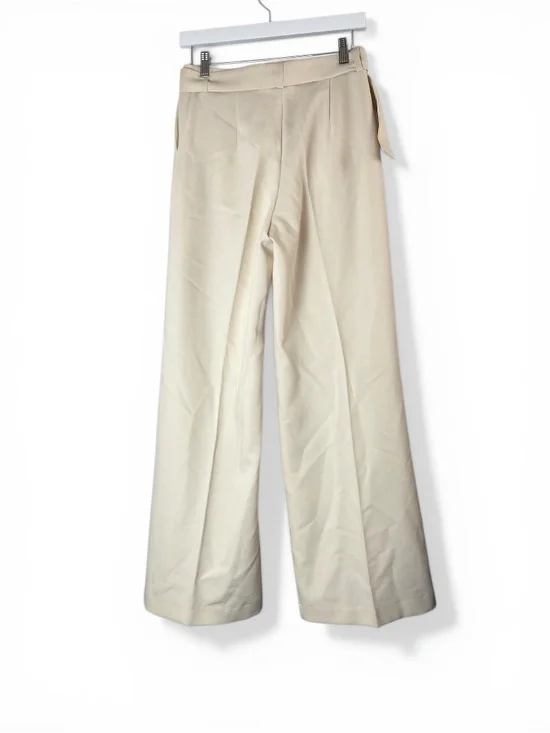 Bardot Rumour Pin Tuck Wide Leg Pleated Pants Trousers in Beige Size S (US 4) - Picture 5 of 9